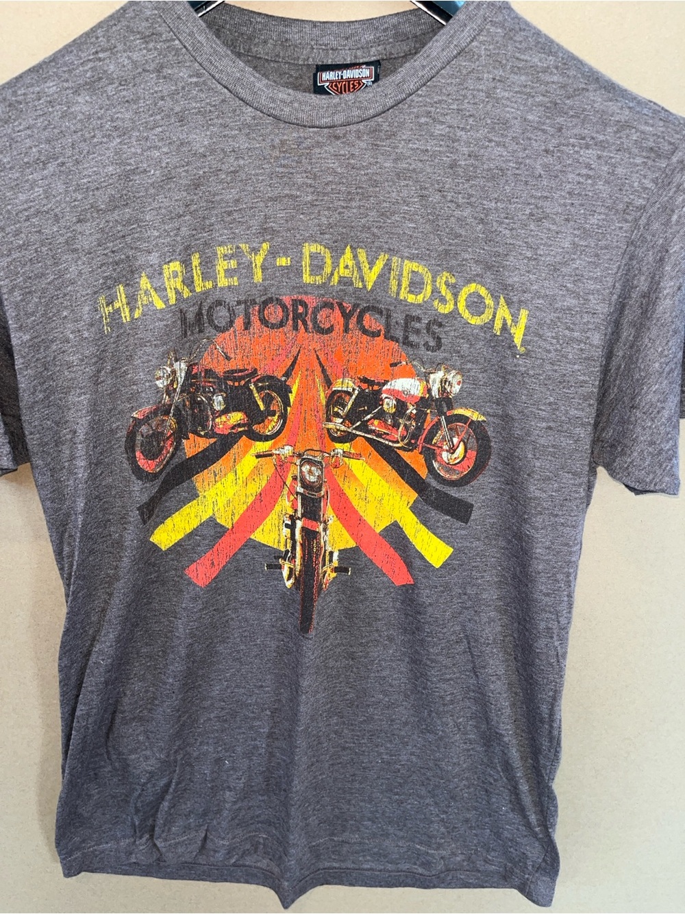 Harley Davidson Cool Springs Franklin TN T Shirt Medium Motorcycle Brown S/S